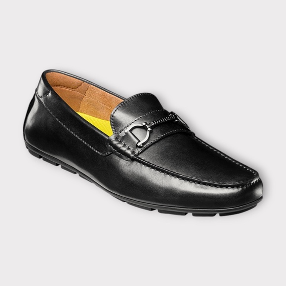 Mens Florsheim Motor Bit Driver in Black Leather. 13410 001 main image 7